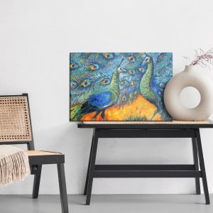 Peinture sur toile Paons Colorés – Image 6