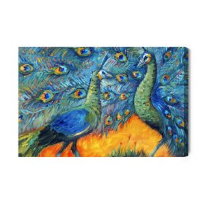 Peinture sur toile Paons Colorés – Image 2