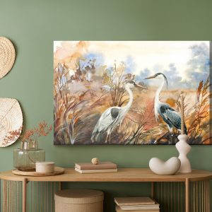 Peinture sur toile Grues En Automne – Image 5