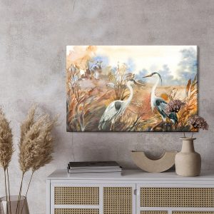 Peinture sur toile Grues En Automne – Image 3