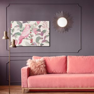 Peinture sur toile De Perroquet Rose Tropical – Image 4