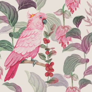 Peinture sur toile De Perroquet Rose Tropical – Image 1