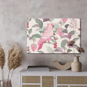 Peinture sur toile De Perroquet Rose Tropical – Image 3