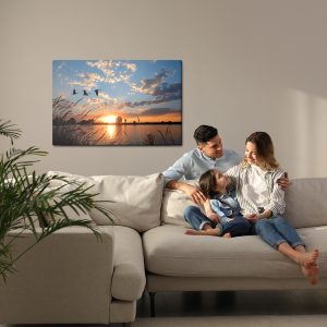 Peinture sur toile Oiseaux Au Coucher Du Soleil – Image 7
