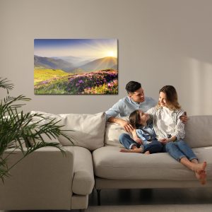 Peinture sur toile Coucher De Soleil Dans Les Montagnes – Image 7
