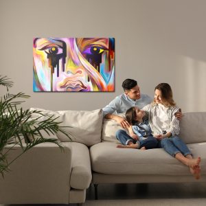 Peinture sur toile Visage Abstrait Gros Plan – Image 7