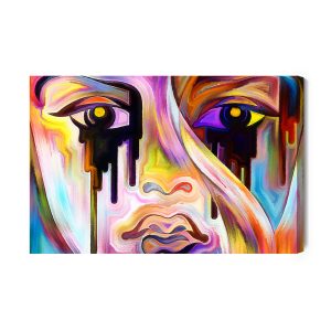 Peinture sur toile Visage Abstrait Gros Plan – Image 2