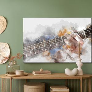 Peinture sur toile Guitare Abstraite Dans Les Mains – Image 5