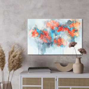Peinture sur toile Coquelicots Aquarelles – Image 3