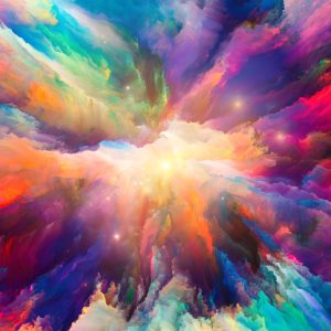 Peinture sur toile Une Explosion Abstraite De Couleurs – Image 1