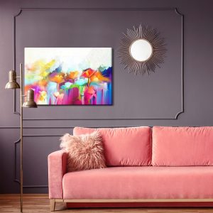 Peinture sur toile Fleurs Abstraites Colorées – Image 4