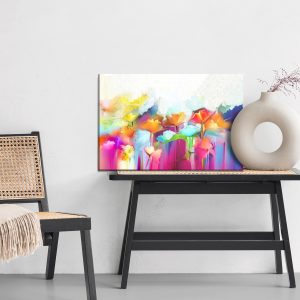Peinture sur toile Fleurs Abstraites Colorées – Image 6