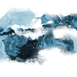 Peinture sur toile Vague Abstraite Bleue – Image 1