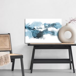Peinture sur toile Vague Abstraite Bleue – Image 6