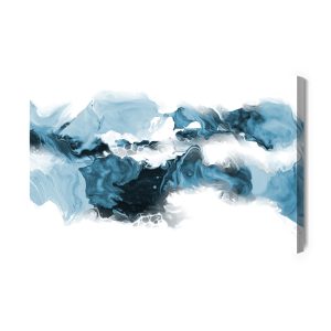 Peinture sur toile Vague Abstraite Bleue – Image 2