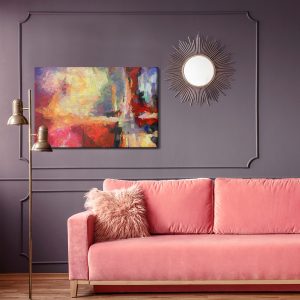 Peinture sur toile Abstraction Contemporaine Colorée – Image 4