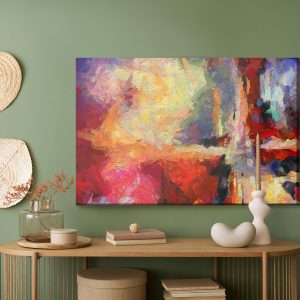 Peinture sur toile Abstraction Contemporaine Colorée – Image 5