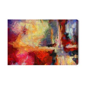 Peinture sur toile Abstraction Contemporaine Colorée – Image 2