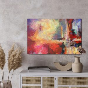 Peinture sur toile Abstraction Contemporaine Colorée – Image 3