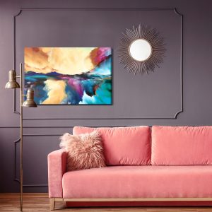 Peinture sur toile Nuages ​​Colorés Abstraits – Image 4