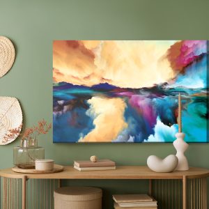 Peinture sur toile Nuages ​​Colorés Abstraits – Image 5