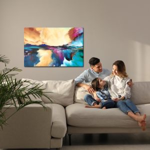 Peinture sur toile Nuages ​​Colorés Abstraits – Image 7