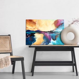 Peinture sur toile Nuages ​​Colorés Abstraits – Image 6