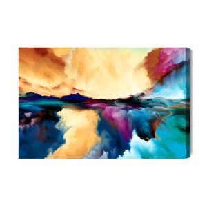 Peinture sur toile Nuages ​​Colorés Abstraits – Image 2