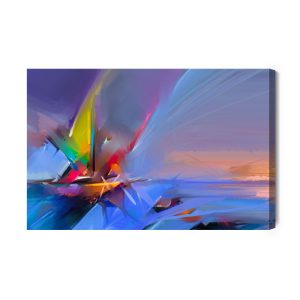 Peinture sur toile Bateau Abstrait – Image 2