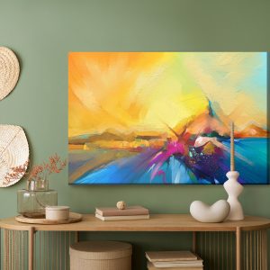 Peinture sur toile Bateau Abstrait Dans L'eau – Image 5