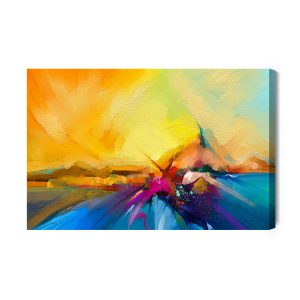 Peinture sur toile Bateau Abstrait Dans L'eau – Image 2