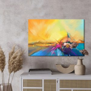 Peinture sur toile Bateau Abstrait Dans L'eau – Image 3
