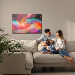 Peinture sur toile Tourbillons Colorés Abstraits – Image 7