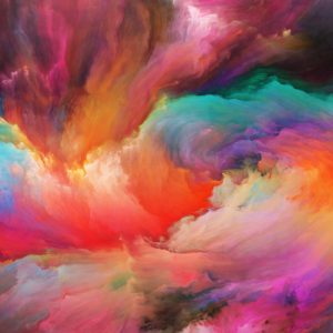 Peinture sur toile Tourbillons Colorés Abstraits – Image 1