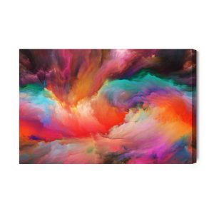 Peinture sur toile Tourbillons Colorés Abstraits – Image 2