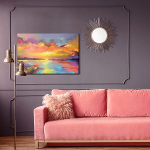 Peinture sur toile Coucher De Soleil Abstrait – Image 4
