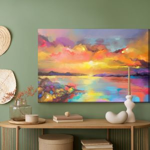 Peinture sur toile Coucher De Soleil Abstrait – Image 5