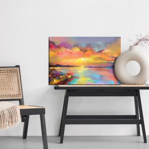 Peinture sur toile Coucher De Soleil Abstrait – Image 6