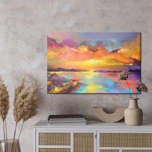 Peinture sur toile Coucher De Soleil Abstrait – Image 3