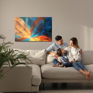 Peinture sur toile Variation De Couleur Abstraite – Image 7