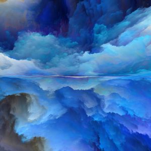 Peinture sur toile Réflexion Abstraite Des Nuages – Image 1