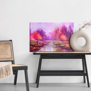 Peinture sur toile Parc Rose Abstrait – Image 6