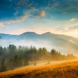 Peinture sur toile Pays De Montagne Brumeux – Image 1