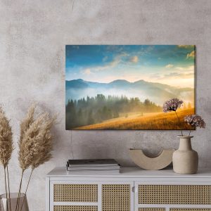 Peinture sur toile Pays De Montagne Brumeux – Image 3