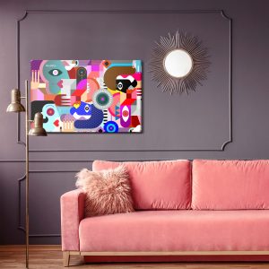 Peinture sur toile Visages Colorés Abstraits – Image 4