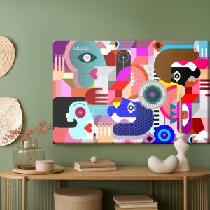 Peinture sur toile Visages Colorés Abstraits – Image 5