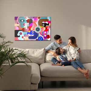 Peinture sur toile Visages Colorés Abstraits – Image 7