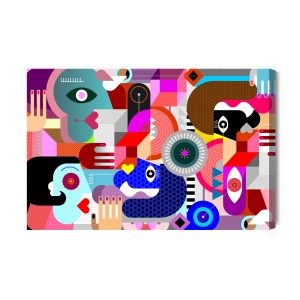 Peinture sur toile Visages Colorés Abstraits – Image 2