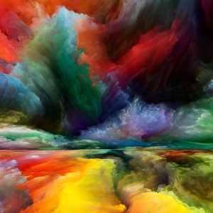 Peinture sur toile Route Abstraite Colorée – Image 1