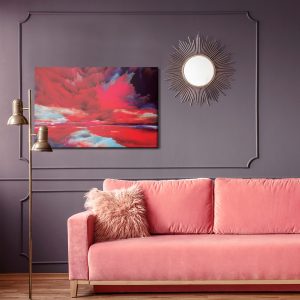 Peinture sur toile Ciel Rouge Abstrait – Image 4